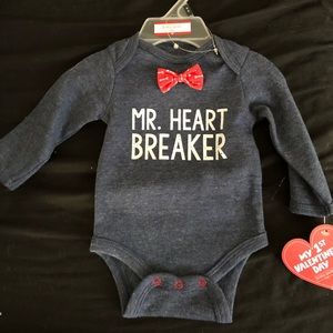1st Valentines Day Onesie